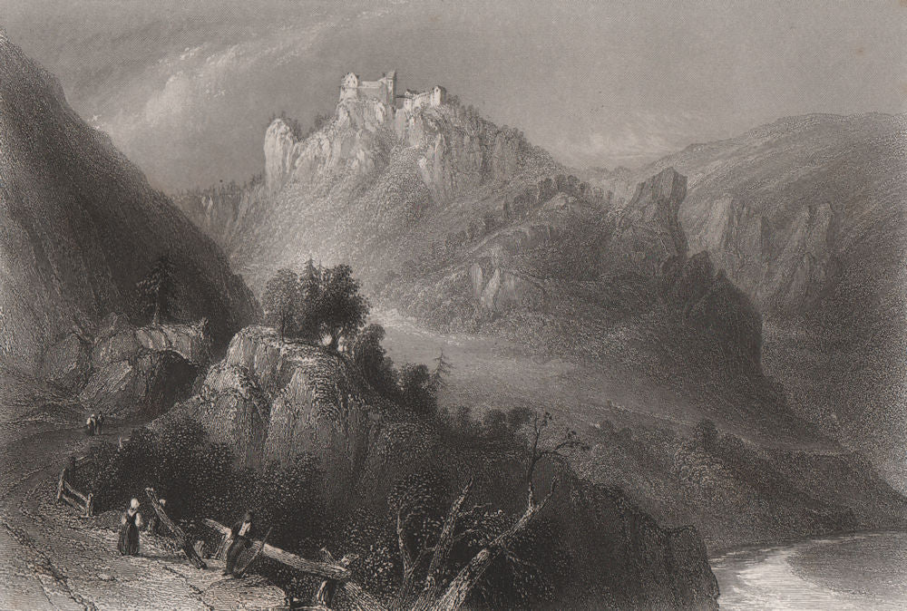 Burg Wildenstein Castle, Leibertingen, Baden-Württemberg. Danube Donau 1840